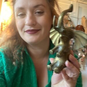 Brass Sitting Elephant